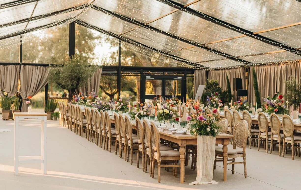 Wedding reception inside D'Orangerie in Funtana