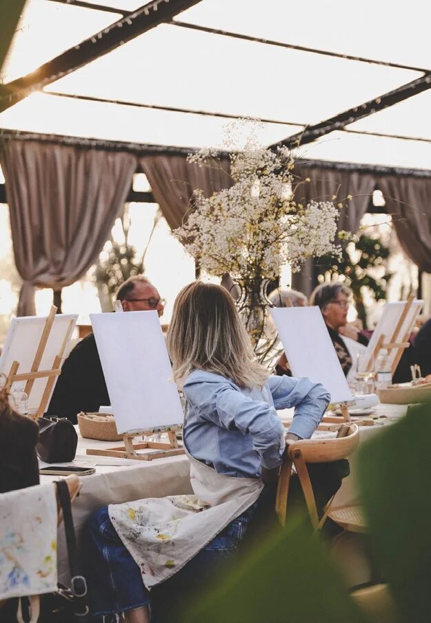 Creative workshop setup at D'Orangerie